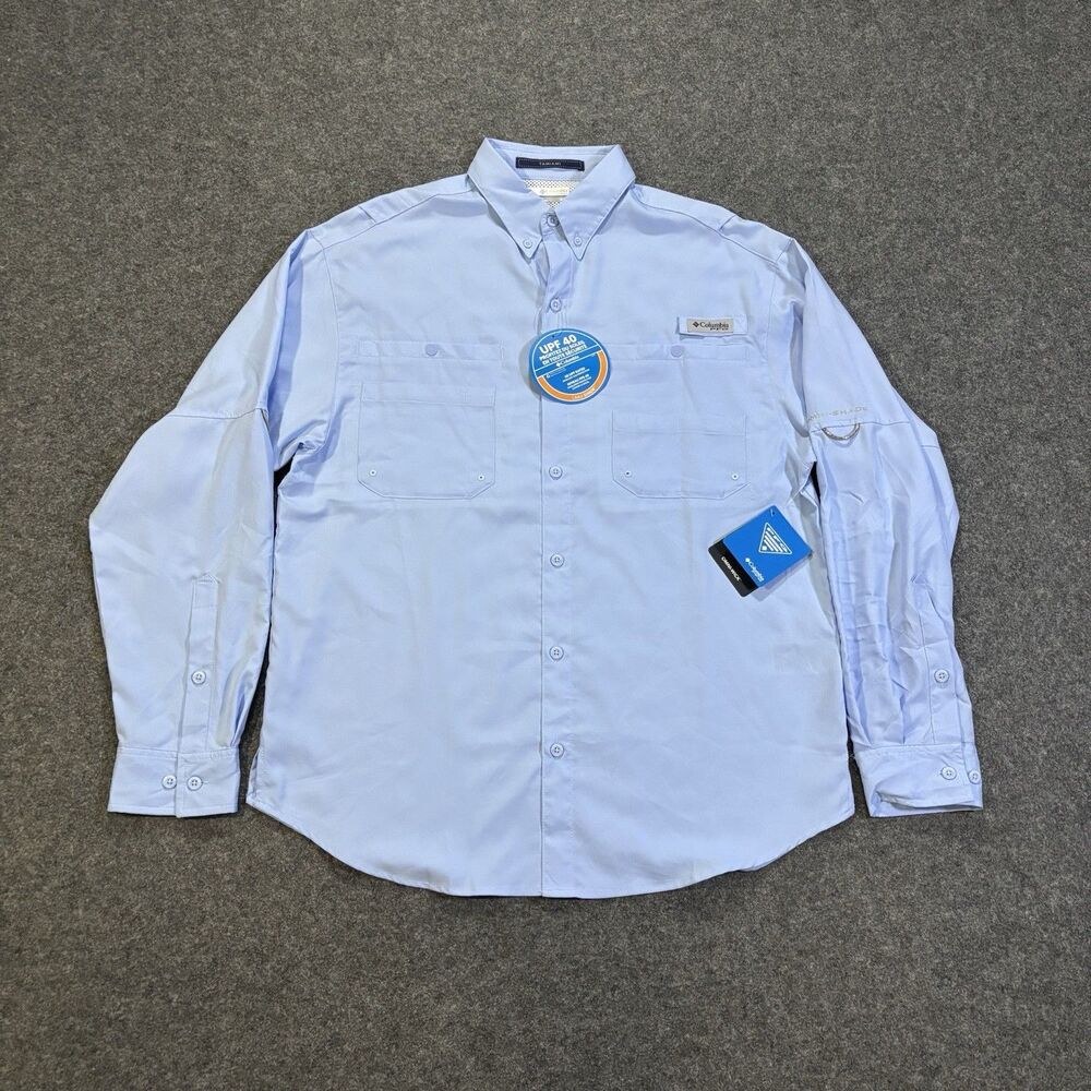 Columbia Tamiami Shirt Men’s Medium PFG Button Up Long Sleeve NEW